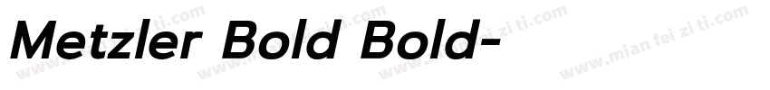 Metzler Bold Bold字体转换